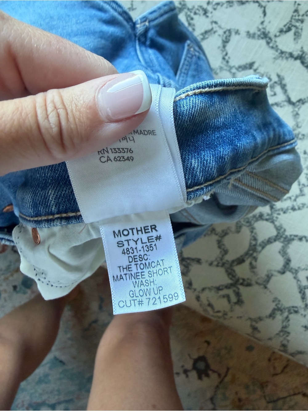 MOTHER Light Blue Denim High-Rise Jean Shorts - Picture 6 of 7